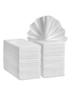 Comfy Package SETUP [200 Count - 8.5” x 4” Folded] Linen-Feel Guest Towels - Disposable Cloth Dinner Napkins, Linen Hand Towels for Bathroom, Wedding Napkins (12” x 17 Unfolded)  - Image 1