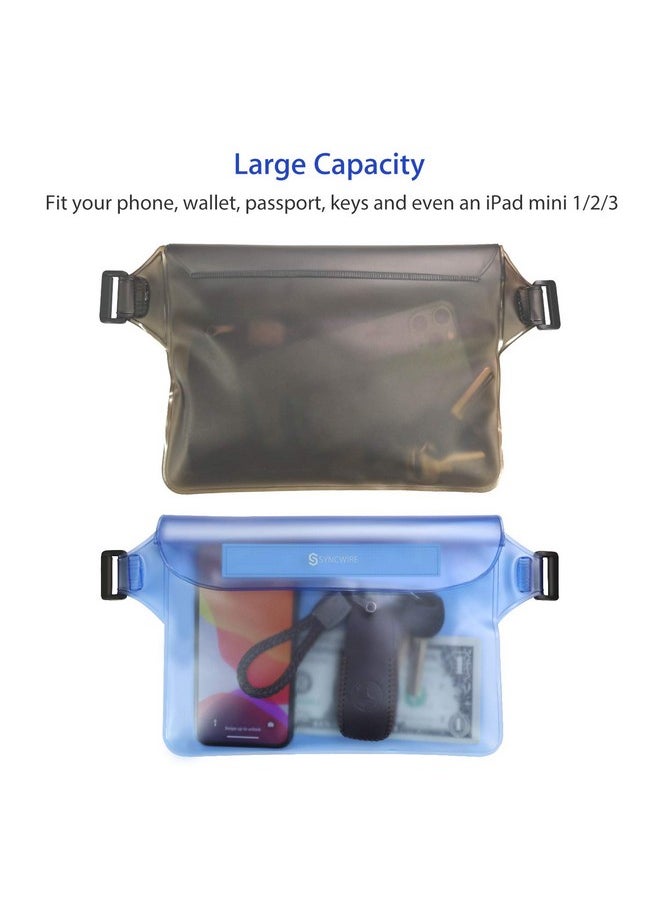 Syncwire - Waterproof Pouch Bag With Adjustable Waist Strap (2 Pack) Ip68 Waterproof Waist Bag Screen Touchable Dry Bag With Adjustable Belt For Beach, Swimming, Boating, Fishing, Hiking, Etc - Image 1