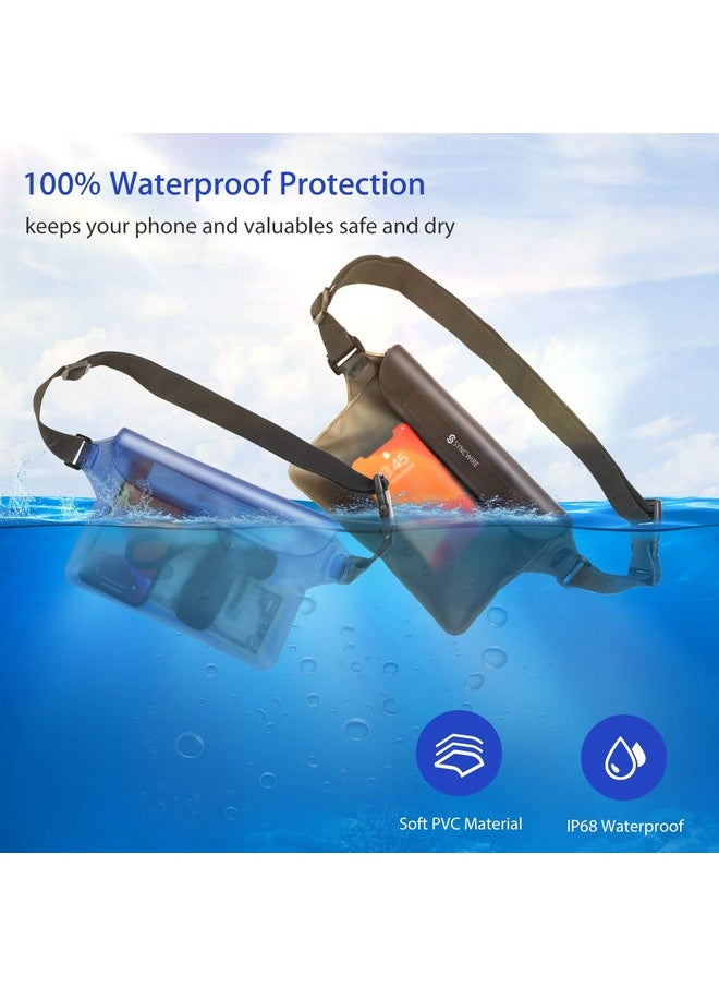 Syncwire - Waterproof Pouch Bag With Adjustable Waist Strap (2 Pack) Ip68 Waterproof Waist Bag Screen Touchable Dry Bag With Adjustable Belt For Beach, Swimming, Boating, Fishing, Hiking, Etc - Image 1