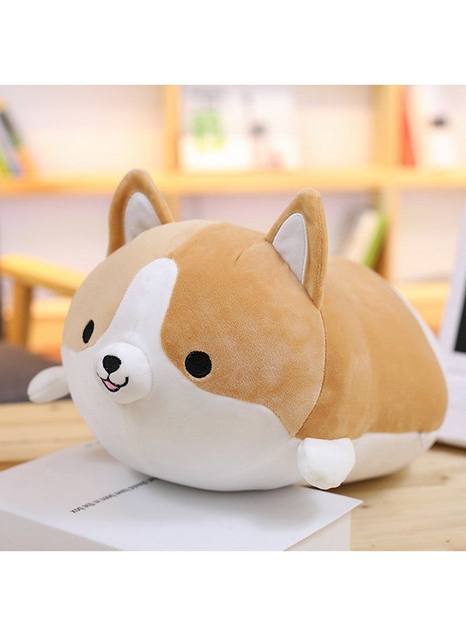 Levenkeness Corgi Dog Plush Pillow, Soft Cute Shiba Inu Akita Stuffed Animals Toy Gifts (Brown, 11.8 in) - Image 2