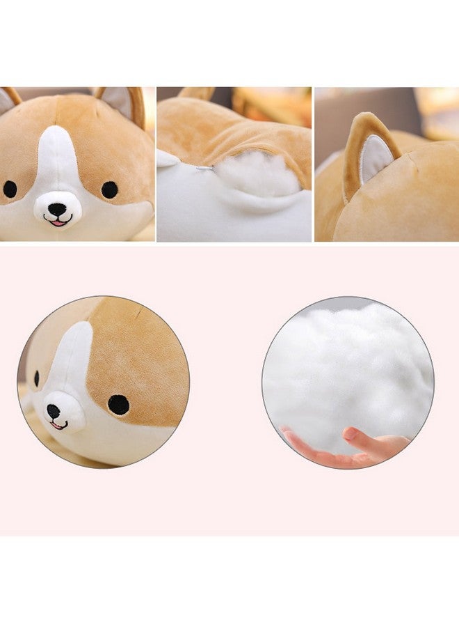 Levenkeness Corgi Dog Plush Pillow, Soft Cute Shiba Inu Akita Stuffed Animals Toy Gifts (Brown, 11.8 in) - Image 3