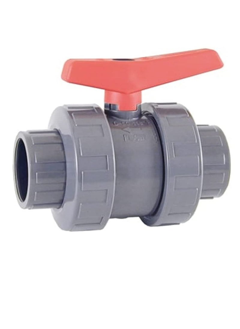 PVC Cepex PVC Heavy Duty Water Supply Pipe Fittings for Swimming Pool, Agriculture, Irrigation & Commercial Plumbing Use (2 Inch, Union Ball Valve (Anti Block))  - Image 1