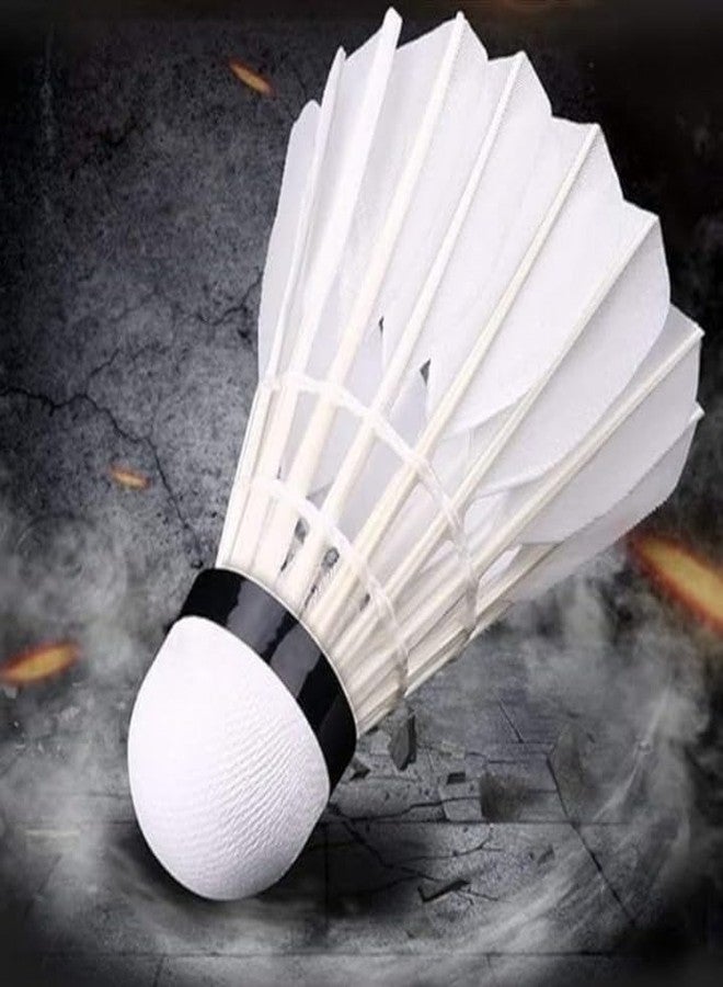 PUREFORCE Sports & Popular Premium Feather Shuttlecocks, White, Cork Head Base, Indoor Outdoor Badminton Shuttles, Pack of 10 - Image 4