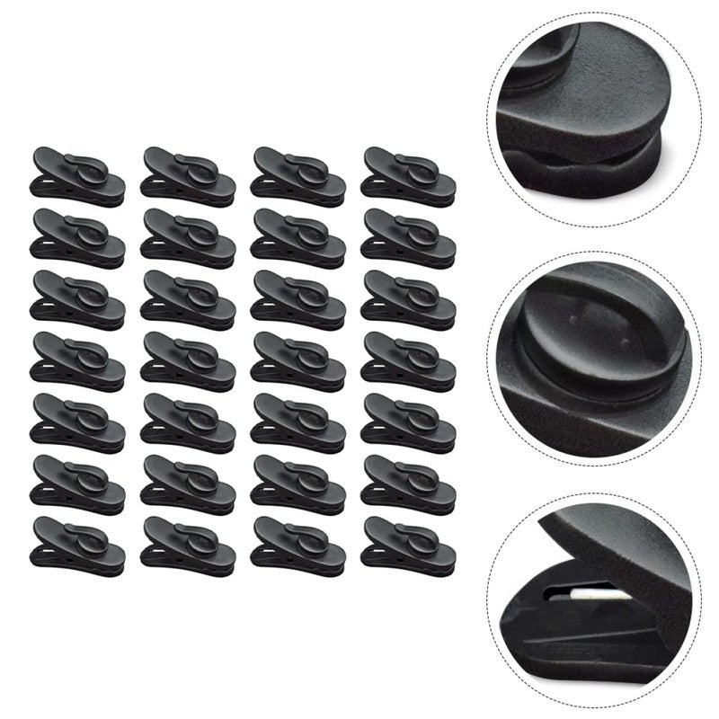 Tehaux 100 Pcs Cable Organizers Flexible Cord Clip Rotatable Shaft For Earphones - Image 5