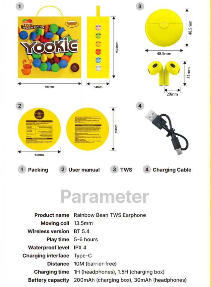 يوكي YK-TWS-BLUETOOTH، سماعات أذن شبه داخلية لاسلكية - Image 5