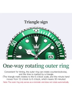 OLEVS Green Water Resistant Watches For Men  - Image 4