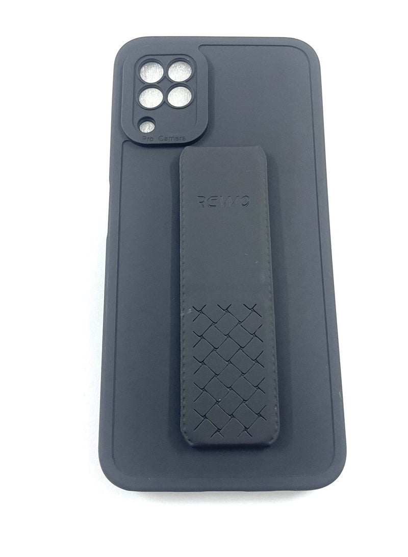 HAI Silicone Shockproof Case with Magnetic Stand Huawei Nova 7i Black/White - Image 2