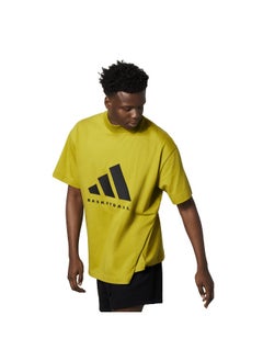 Adidas Adidas One Ctn Jer T Green Basketball T-Shirts For Unisex Xs  - Image 3