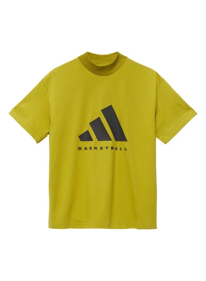 adidas Originals Adidas One Ctn Jer T Green Basketball T-Shirts For Unisex Xs  - Image 1