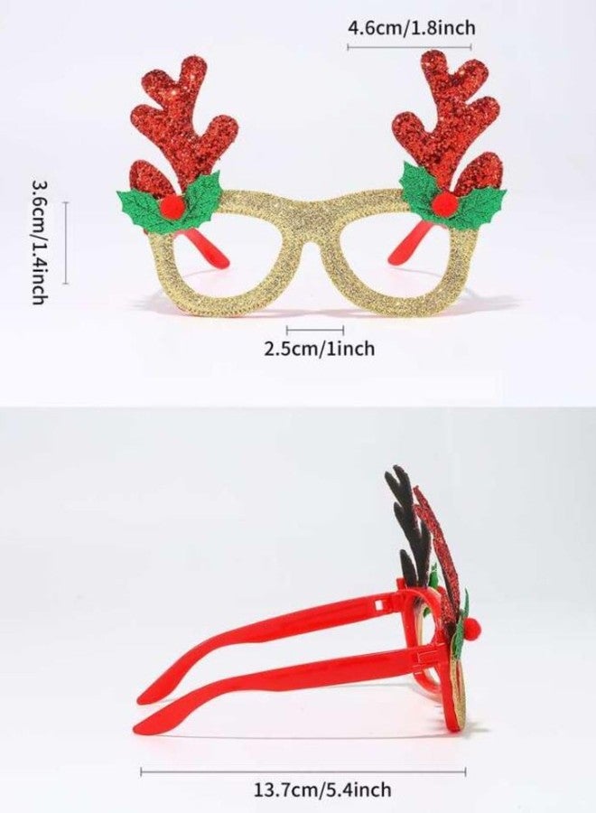 Marvorld Adorazone Christmas Party Supplies Christmas Eyeglasses Goggles, Merry Christmas Party Props - Party Favors Christmas Gift for Kids (Reindeer Golden (Pack of 6)) - Image 3
