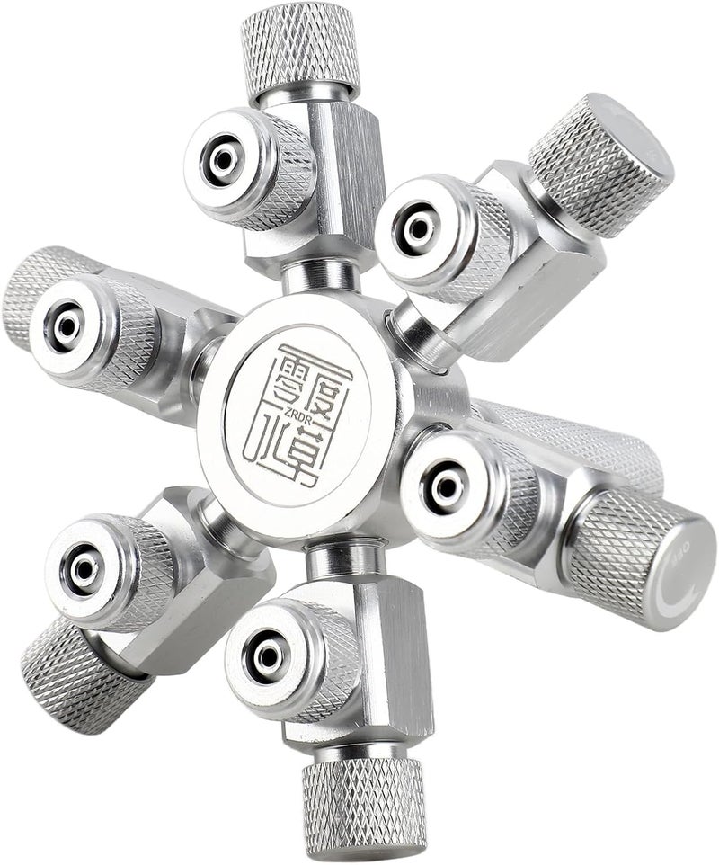 YOSOO Aquarium Air Valve, Aquarium Tank CO2 Splitter Regulator Distributor Needle Fine Adjusting Valve Co2 Regulator Check Valve with Easy to Install and Disassemble for CO2 Regulator - Image 1