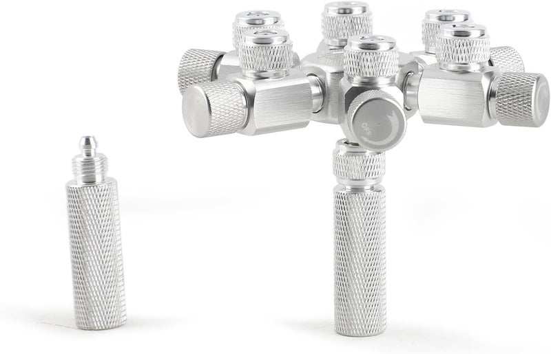 YOSOO Aquarium Air Valve, Aquarium Tank CO2 Splitter Regulator Distributor Needle Fine Adjusting Valve Co2 Regulator Check Valve with Easy to Install and Disassemble for CO2 Regulator - Image 2