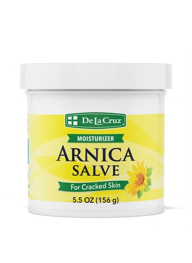 De La Cruz Arnica Salve, Foot Cream for Dry and Cracked Feet and Moisturizing Hand Salve for Dry Hands, 24 Hour Moisture for Dry and Rough Skin - JUMBO SIZE 5.5 OZ  - Image 1