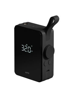 HOTO Portable Electric Air Compressor | Digital Air Compressor With 2500mAh High Capacity Battery 5 Preset Modes 150-psi Automatic Air Pump Integrated LED Light Auto Stop Function USB-C Charging - Black