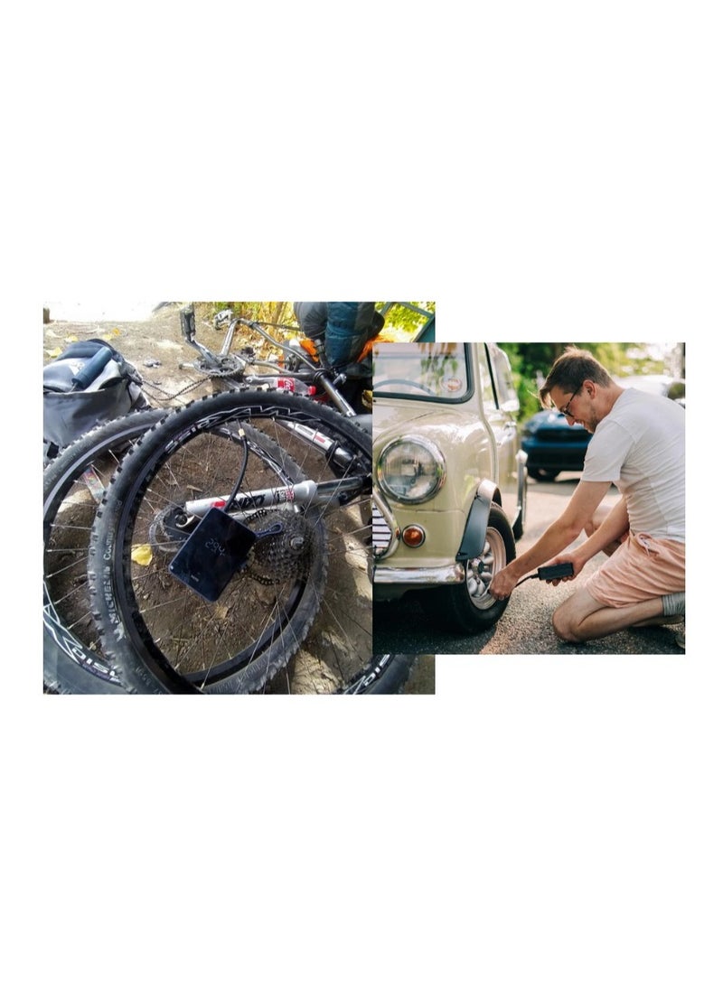HOTO HOTO Portable Electric Air Compressor | Digital Air Compressor With 2500mAh High Capacity Battery 5 Preset Modes 150-psi Automatic Air Pump Integrated LED Light Auto Stop Function USB-C Charging - Black  - Image 2