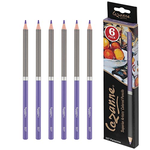 cezanne Creative Mark Cezanne Premium Colored Pencils Periwinkle 6 Pack - Highly-Pigmented Drawing Pencils - Coloring Pencils for Drawing, Blending, Coloring, and More - Image 1