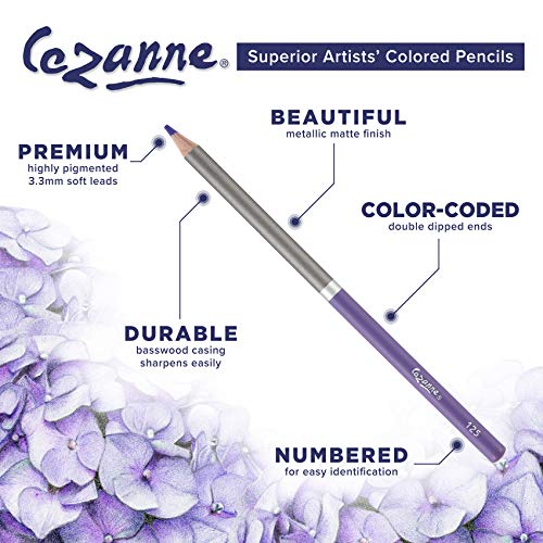 cezanne Creative Mark Cezanne Premium Colored Pencils Periwinkle 6 Pack - Highly-Pigmented Drawing Pencils - Coloring Pencils for Drawing, Blending, Coloring, and More - Image 4