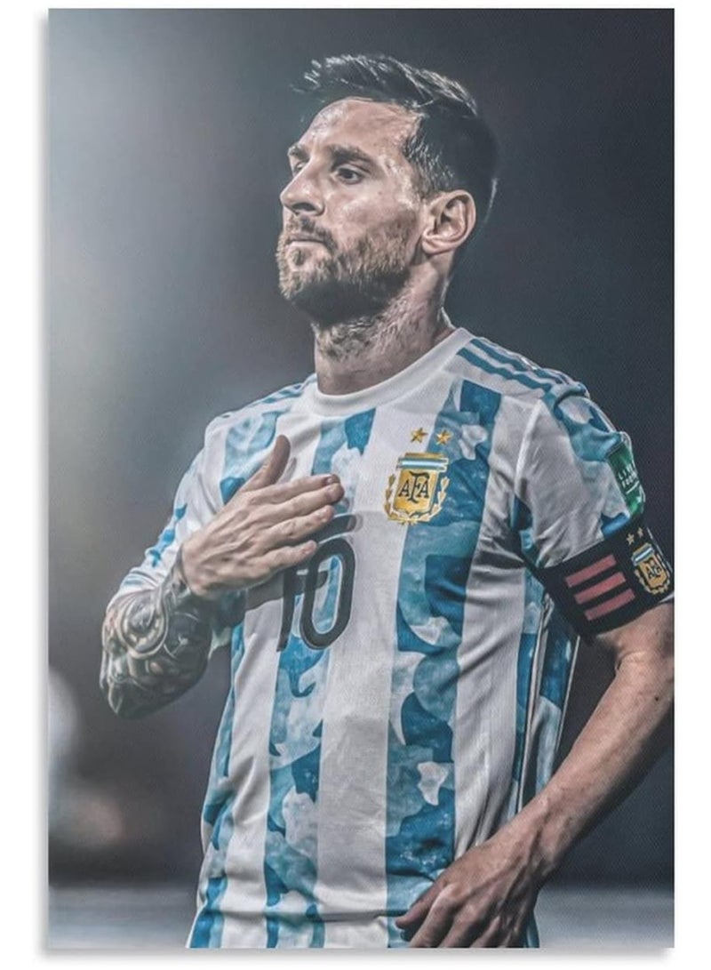 عام ملصق قماشي لنجم كرة القدم ليونيل ميسي - لغرفة الصبي، غرفة كرة القدم، أو جيم. أفضل هدية لعشاق كرة القدم. - Image 1