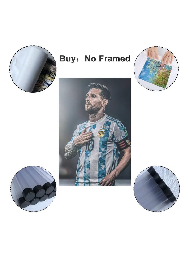 عام ملصق قماشي لنجم كرة القدم ليونيل ميسي - لغرفة الصبي، غرفة كرة القدم، أو جيم. أفضل هدية لعشاق كرة القدم. - Image 2
