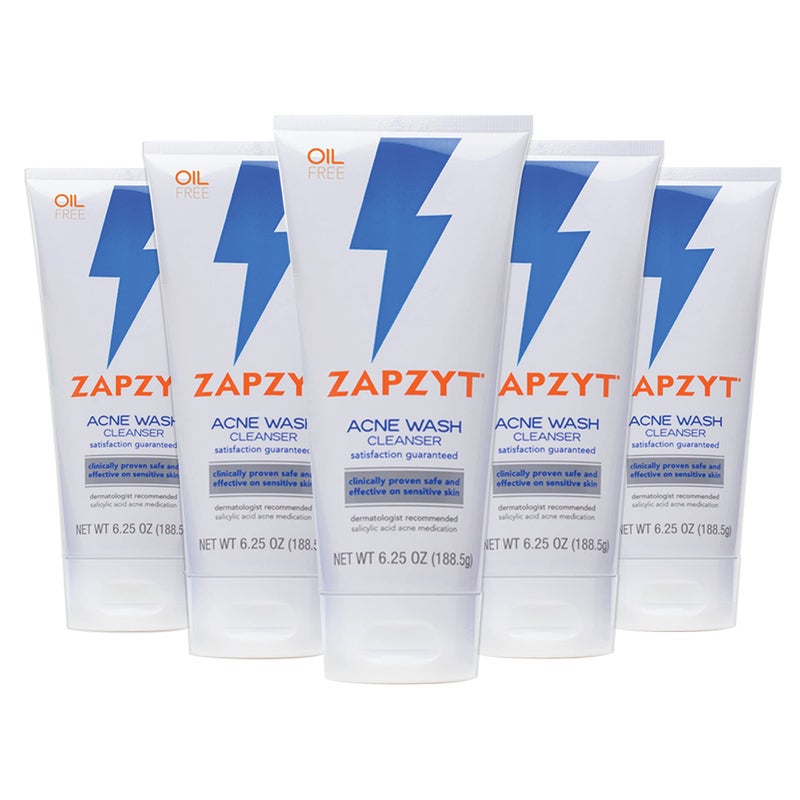 ZAPZYT Acne Wash with Salicylic Acid 625 oz Pack of 5