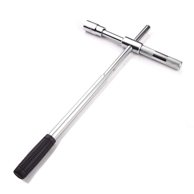 Xergur 23 Universal Extended Lug Wrench 4 Way Tire Iron Nut Wrench Set with Storage Bag and Standard Sockets 17mm19mm21mm23mm for Heavy Duty Cross Wheel Wrench Lug Nut Removal Tool