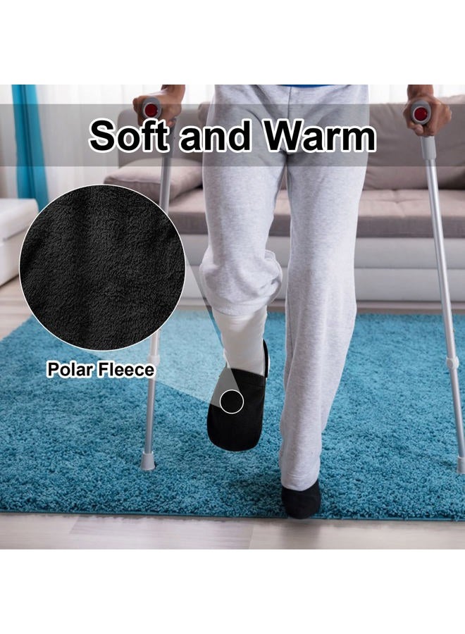 APDTEK (Upgraded) 2 PCS Protective Cast Socks Toe Covers with Fixed Strap for Foot, Soft Warm Cast Socks Over Cast for Men Women Adults, Adjustable Non-slip Cast Toe Covers Fit for Most Casted Foot - Image 4
