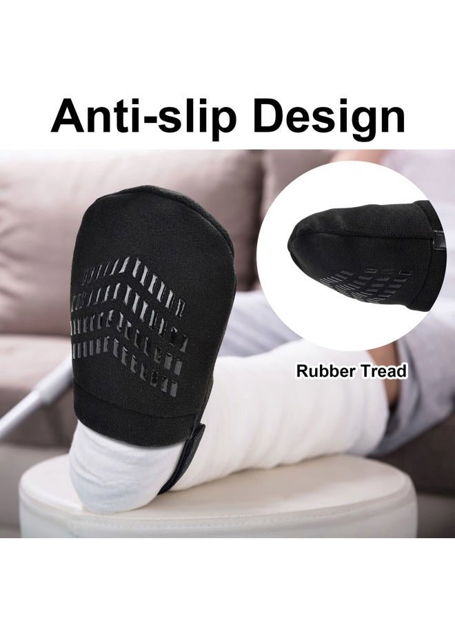 APDTEK (Upgraded) 2 PCS Protective Cast Socks Toe Covers with Fixed Strap for Foot, Soft Warm Cast Socks Over Cast for Men Women Adults, Adjustable Non-slip Cast Toe Covers Fit for Most Casted Foot - Image 3