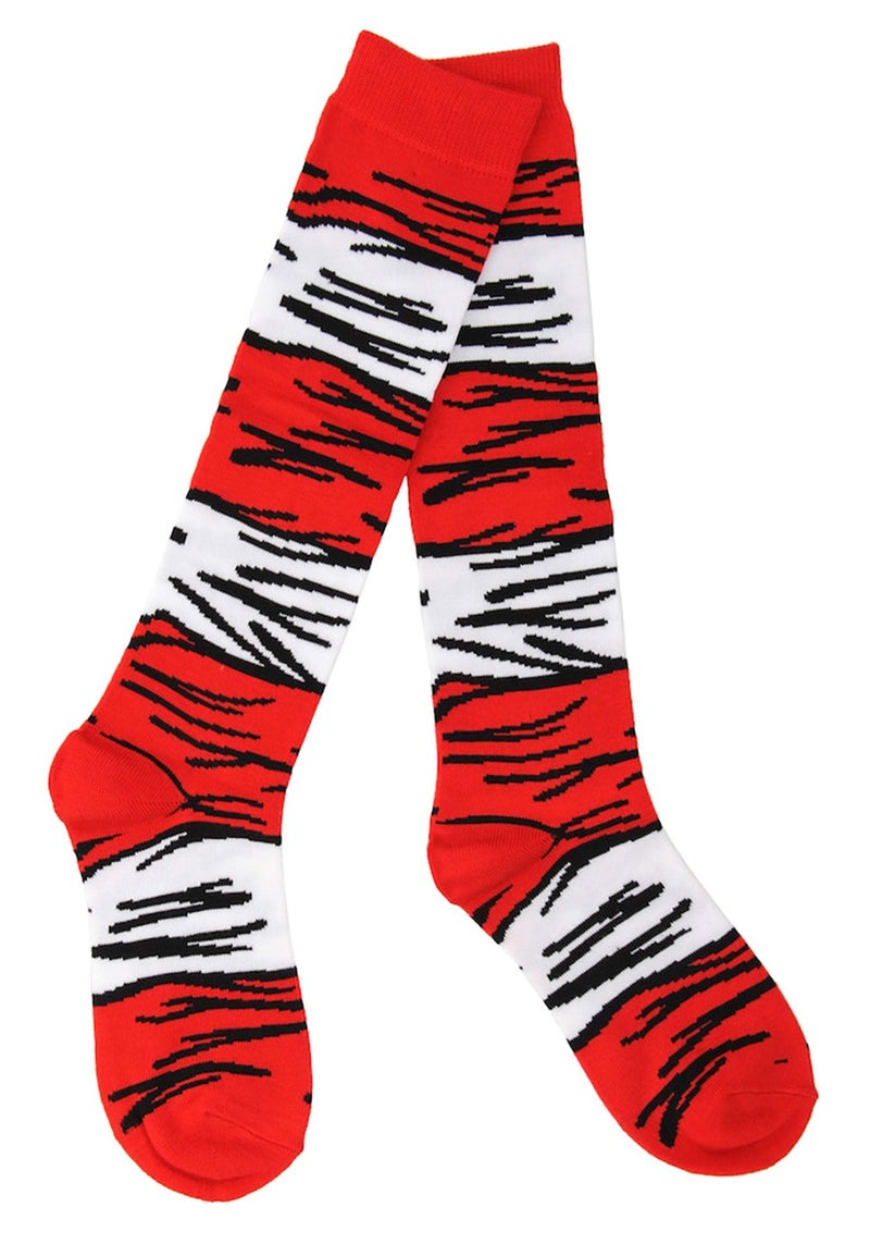 elope The Cat in the Hat Costume Kids' Socks - 18'' Knit Graphic Socks, Officially Licensed - Image 4
