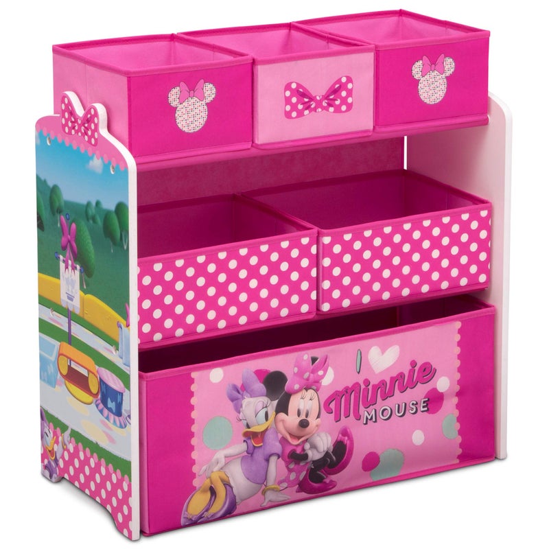 Delta Children Disney Minnie Mouse 6 Bin Design and Store Toy Organizer - Image 1