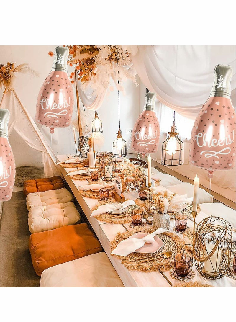 Zikra Foil Balloon, Aluminium Mylar Foil Balloons, Rose Gold Bottle Balloons, for Birthday Engagement Bachelorette, Party Bridal Shower Wedding Celebration, Anniversary Decorations, Party Supplies (4 Pcs) - Image 5