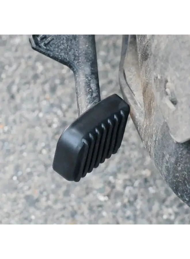 Black 2pcs Motorcycle Corner Brace Kickstand Pad Enlarged Rubber Base - Image 4