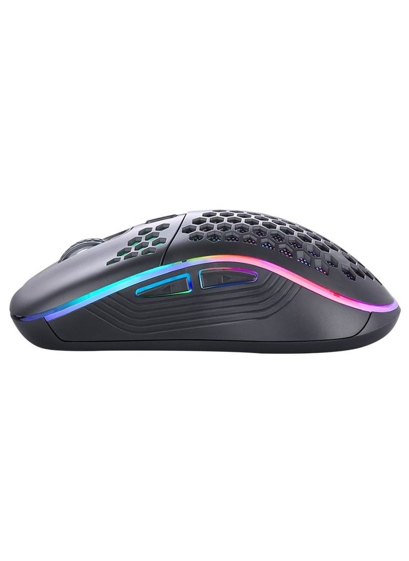 GM512 RGB Gaming Mouse - Optical Sensor 6,400 DPI - Only 86G - With Software (Black)