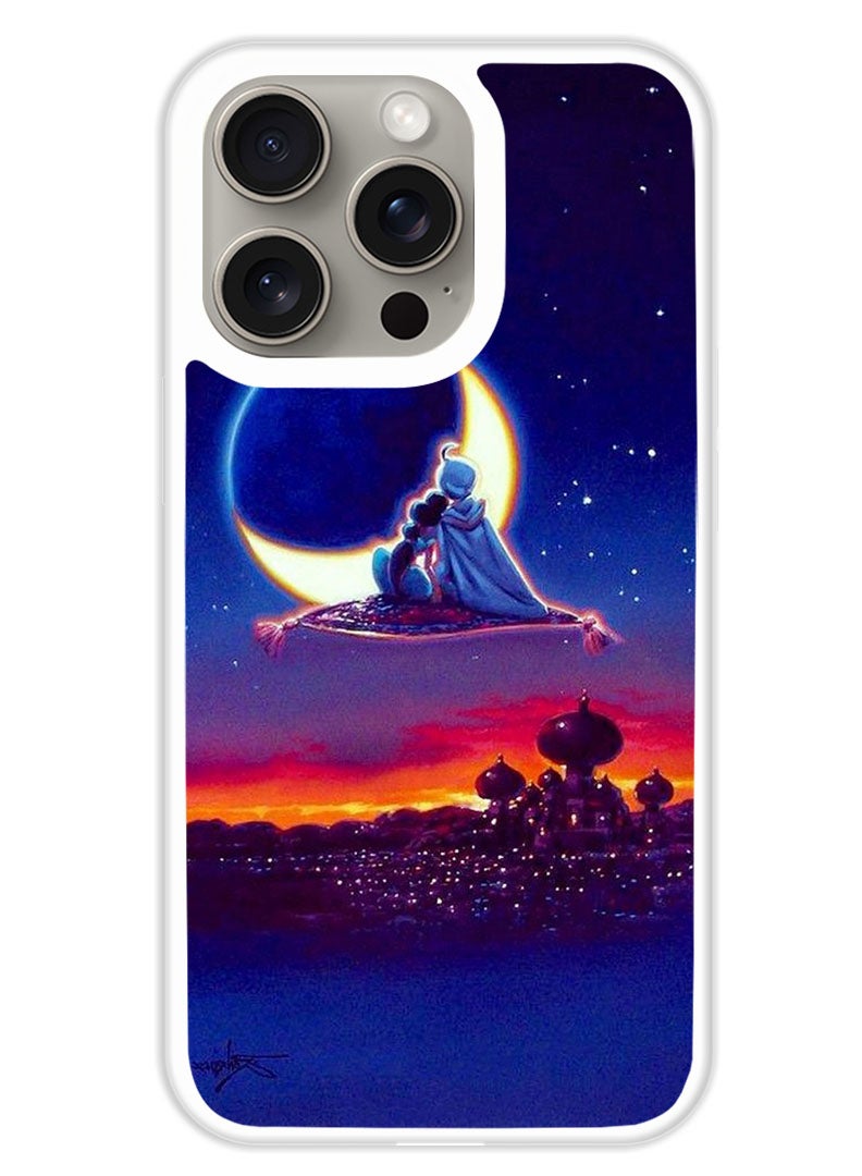Theodor Protective Case Cover For APPLE IPHONE 15 Pro Animation Aladdin (White Bumper) - Image 1