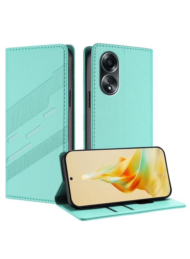 S-TOP Case For OPPO A58 4G Embossed Multi-functional Wallet Retro Leather Phone Case - Image 1