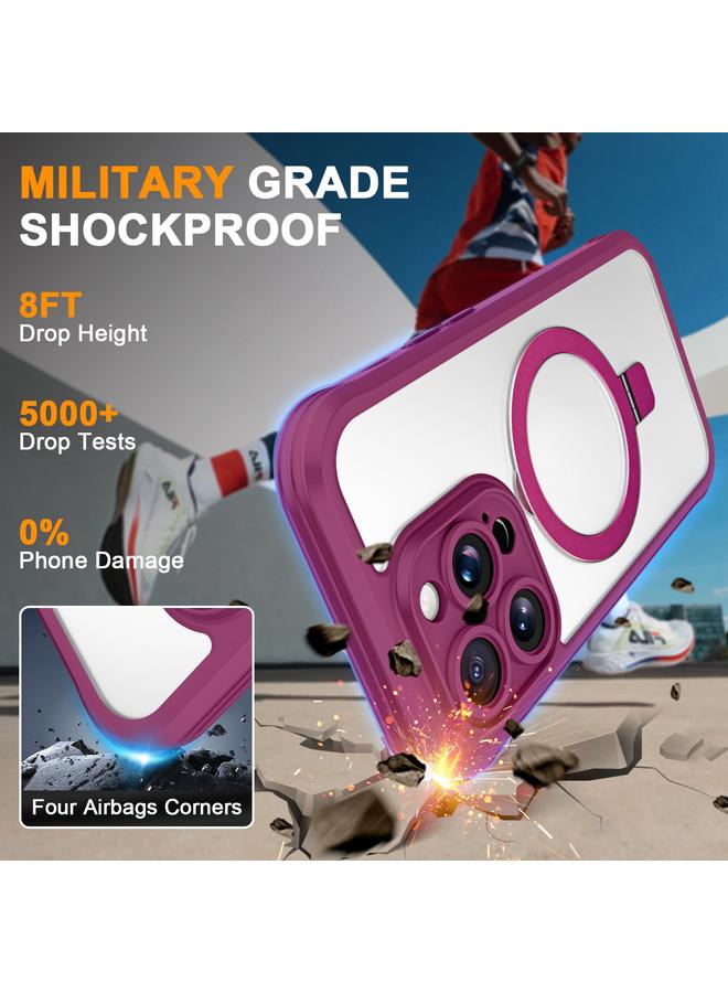 S-TOP Case For iPhone 13 Pro Skin Feel MagSafe Holder 360 Full Body Phone Case - Image 3