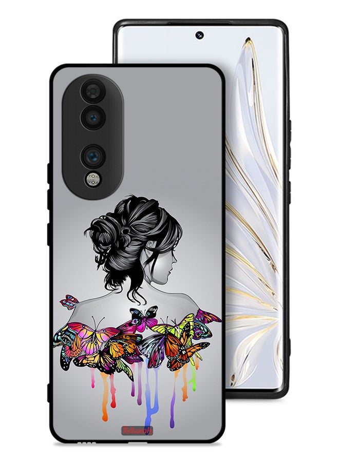 Tolwak Honor 70 Protective Case Cover Butterflies And Girl Abstract Art - Image 1