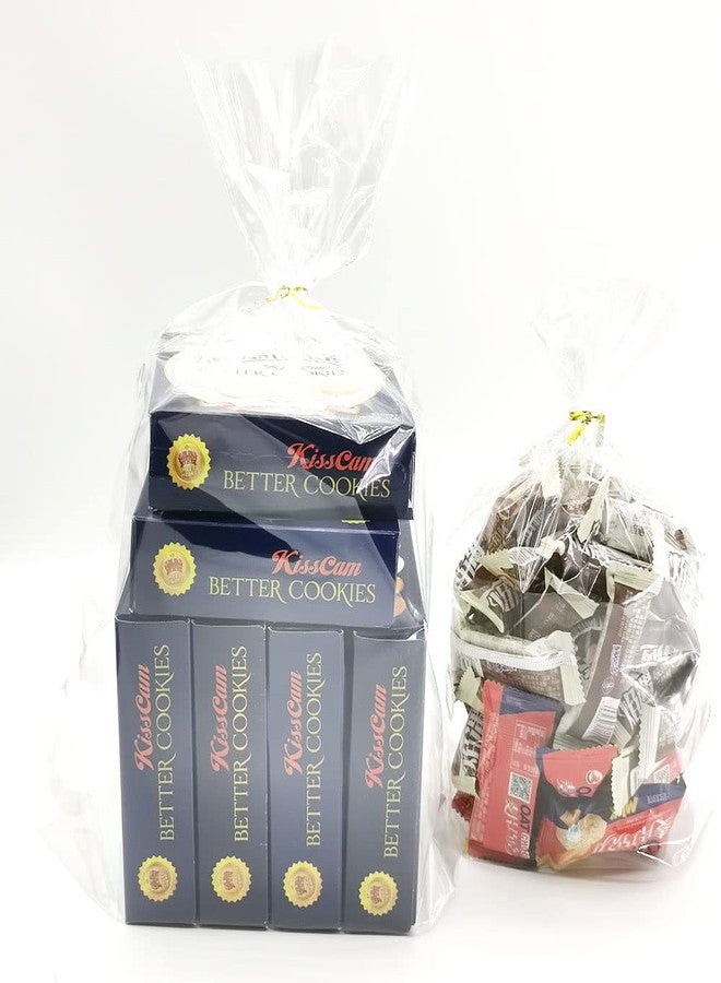 Keoferlo 100 CT Gusset Cellophane Bags 8 x 11 x 3.15 inch Clear Gift Plastic Baked Goodie Bags Treat Party Favor Cookie Wrap with Ties for Decorate Wedding - Image 3