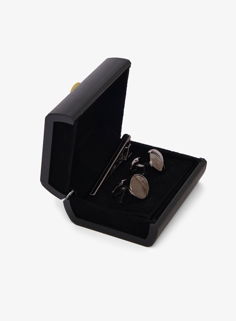 Robert Wood Cuff Links and Tie Pin Gift Set - Image 2