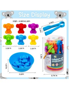 XICEN Counting Toys Koalas Matching Game with Sorting Bowls Math Games Sensory Training Toy Set Preschool Learning Activities Toys Montessori Educational Toys Set Gift for 3+Year Old Kids Boys Girls  - Image 2
