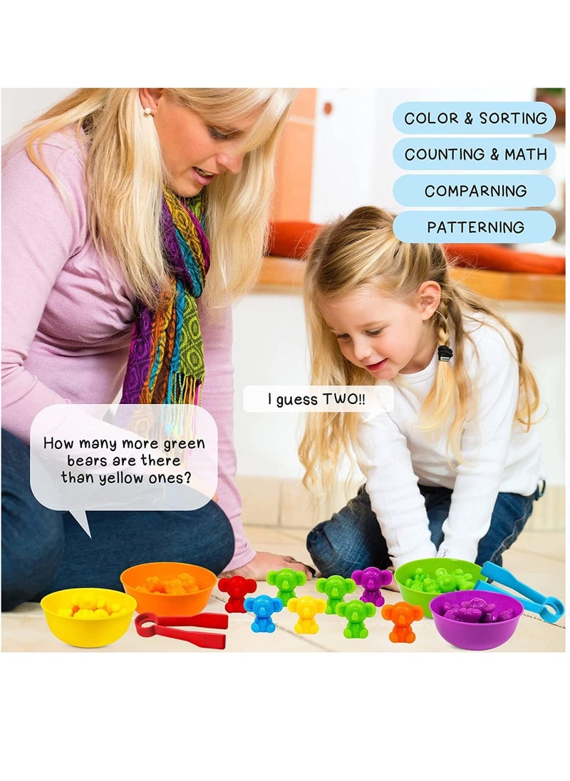 XICEN - Counting Toys Koalas Matching Game with Sorting Bowls Math Games Sensory Training Toy Set Preschool Learning Activities Toys Montessori Educational Toys Set Gift for 3+Year Old Kids Boys Girls - Image 1