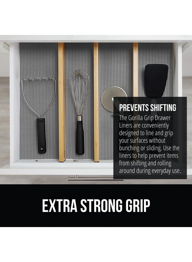 GORILLA GRIP powerGRIP Drawer Shelf and Cabinet Liner, Thick Strong Hold, Non-Adhesive Liners Protect Kitchen Cabinets and Cupboard, Bathroom Drawers, Easy Install, Breathable Mat, 12" x20', Gray - Image 3