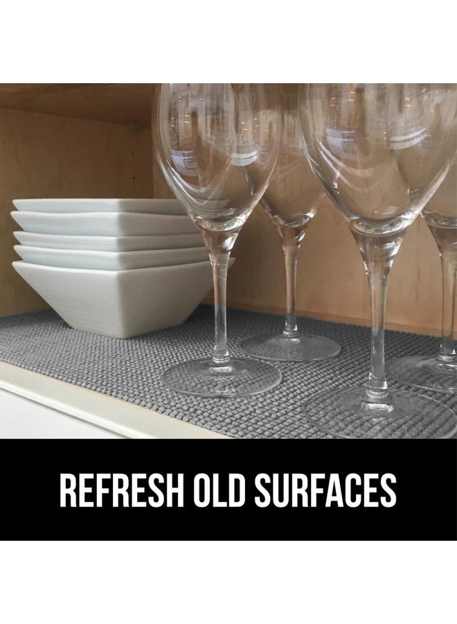 GORILLA GRIP powerGRIP Drawer Shelf and Cabinet Liner, Thick Strong Hold, Non-Adhesive Liners Protect Kitchen Cabinets and Cupboard, Bathroom Drawers, Easy Install, Breathable Mat, 12" x20', Gray - Image 4