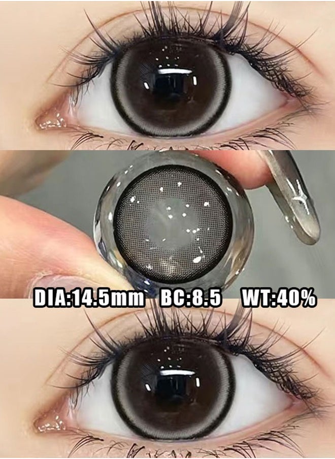 Mill Creek Mill creek color contact lenses 14.5MM hydrogel lenses can be used for 12 months 1 pair of 2  caramel colour glasses  - Image 2