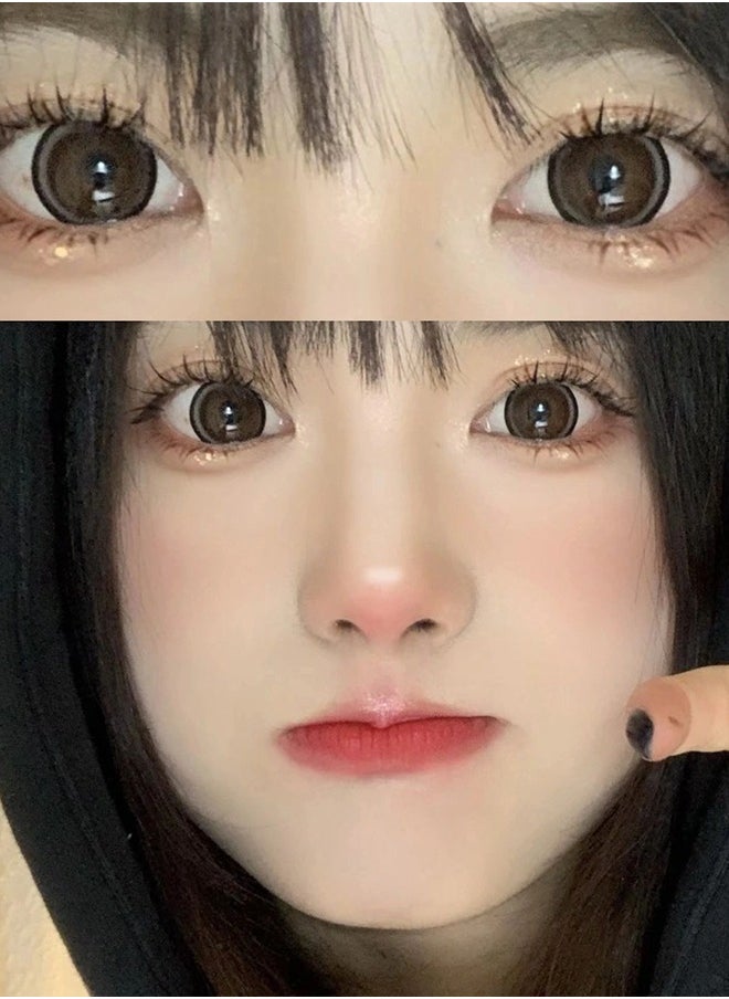Mill Creek Mill creek color contact lenses 14.5MM hydrogel lenses can be used for 12 months 1 pair of 2  caramel colour glasses  - Image 3