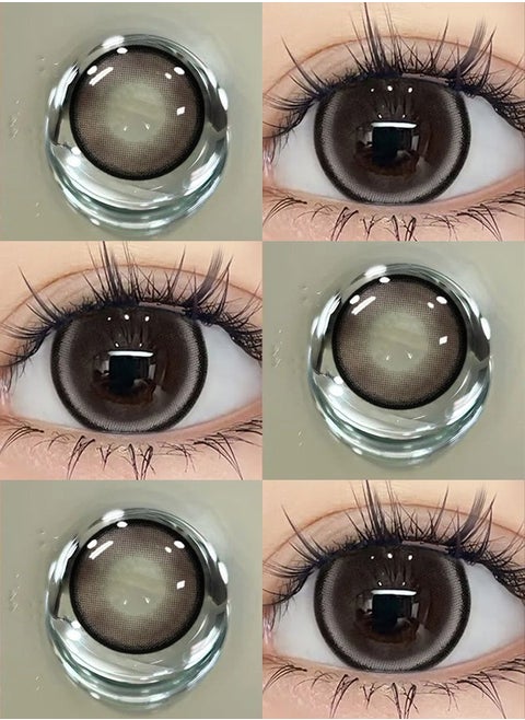 Mill creek color contact lenses 14.5MM hydrogel lenses can be used for 12 months 1 pair of 2  caramel colour glasses