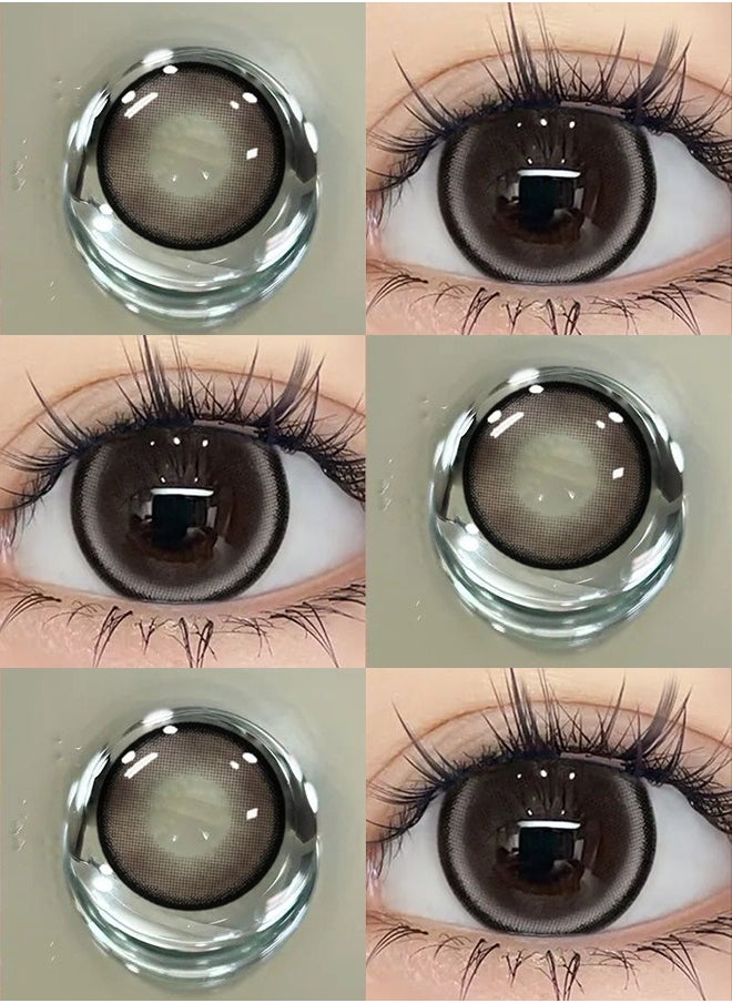 Mill Creek Mill creek color contact lenses 14.5MM hydrogel lenses can be used for 12 months 1 pair of 2  caramel colour glasses  - Image 1