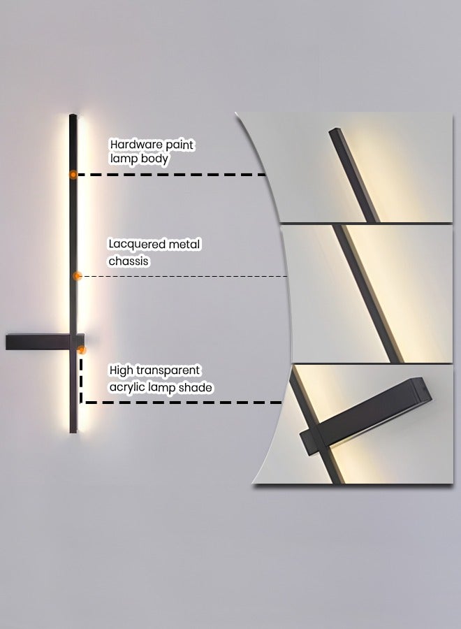 YATAI LIGHTING Modern LED Wall Light, 14W Linear Strip Lamp, 80cm Dimmable 3-Color Lighting Fixture for Bedroom, Dining Room, Mirror Side, and Dressing Table  - Image 4