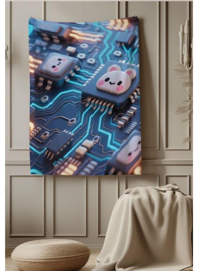 general Baby and children's cartoon flannel thin blanket (warm and comfortable, suitable for sleep, game use) 70cm*100cm - Image 2