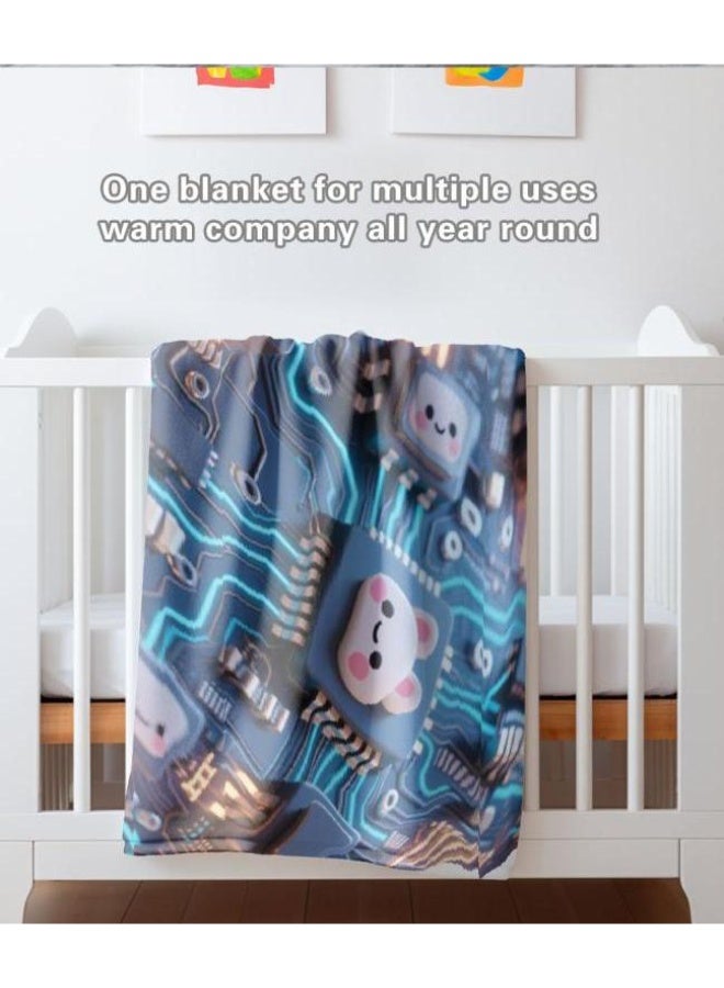 general Baby and children's cartoon flannel thin blanket (warm and comfortable, suitable for sleep, game use) 70cm*100cm - Image 5