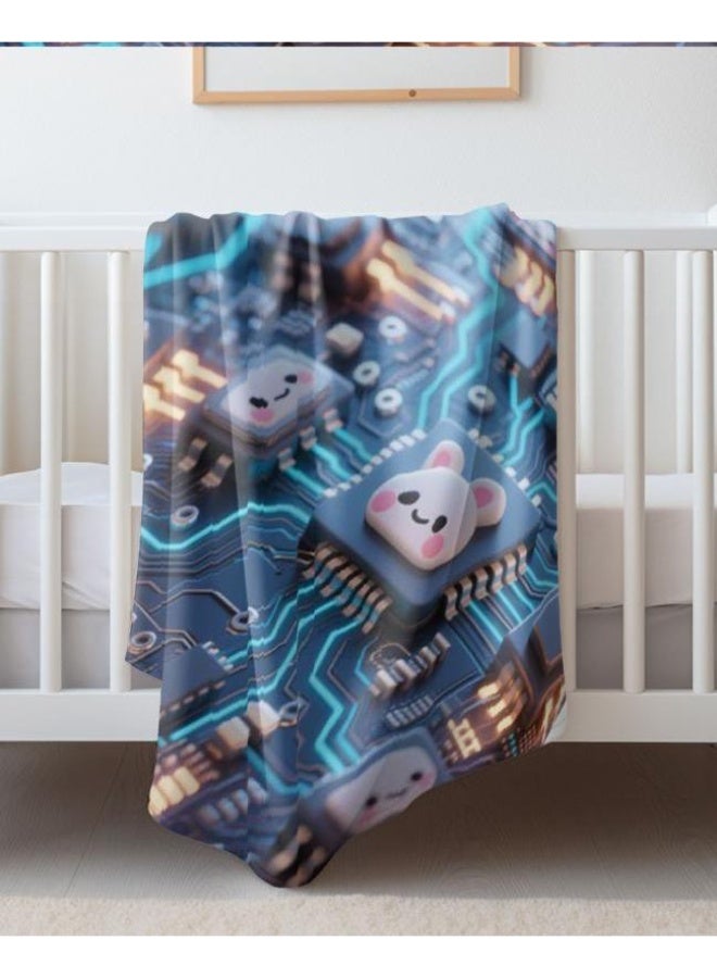 general Baby and children's cartoon flannel thin blanket (warm and comfortable, suitable for sleep, game use) 70cm*100cm - Image 3